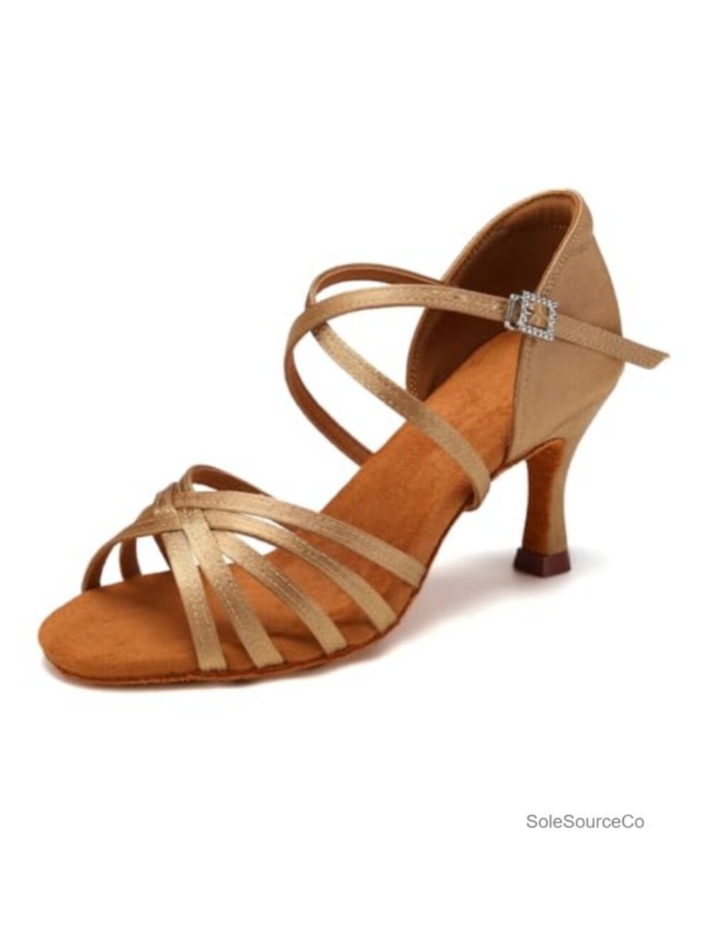 Women's Satin Latin Ballroom Dance Shoes with 3" Heel